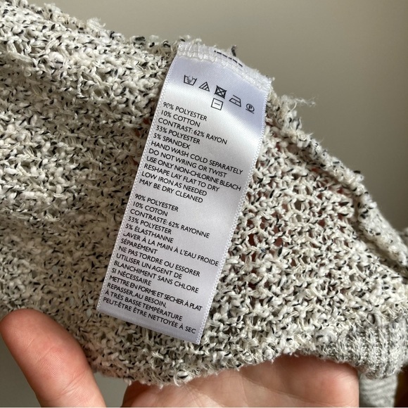 Kimchi Blue Light Gray Open Front Draped Cardigan S - Picture 5 of 11